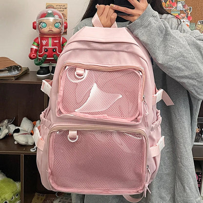 Sac à dos Femme Transparent Grande Capacité Multi-usage Voyage Sport - PanierRoyale