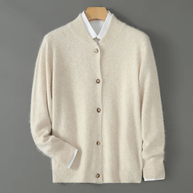 Cardigan Femme Tricot Doux à Boutons