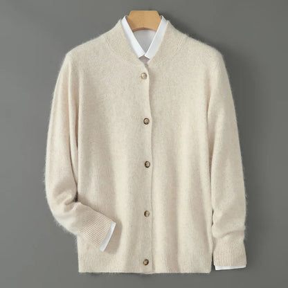 Cardigan Femme Tricot Doux à Boutons