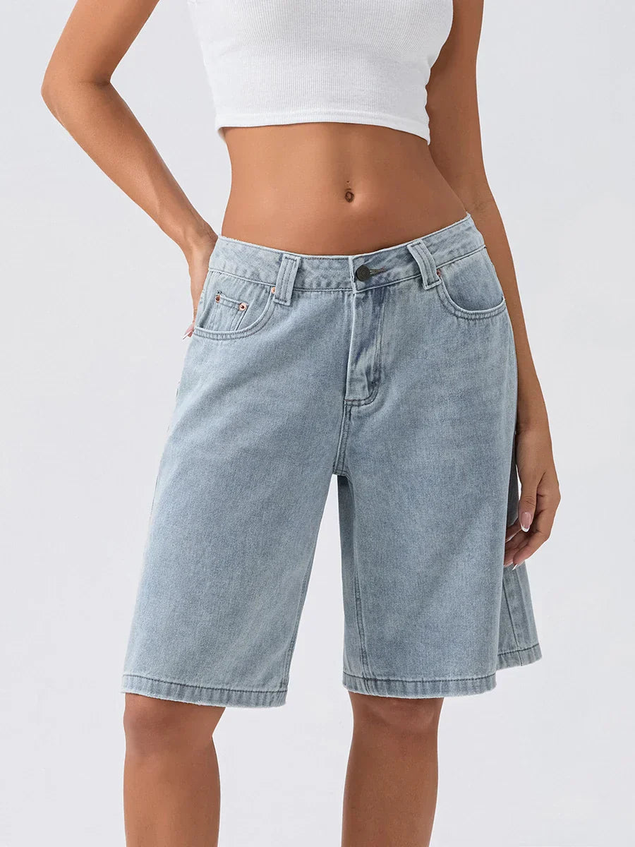 Shorts Jeans Femme Décontractés Taille Relâchée