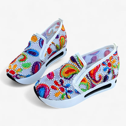 Baskets Femmes Confortables à Lacets avec Semelle Amortie