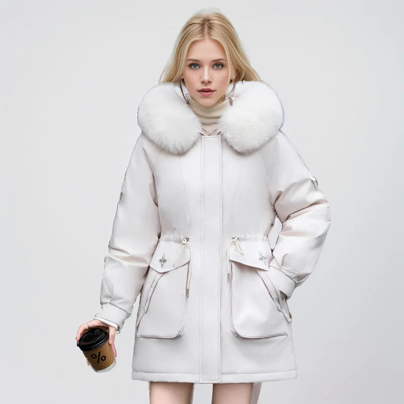 Veste Femelle Hiver Warme et Confortable avec Poches