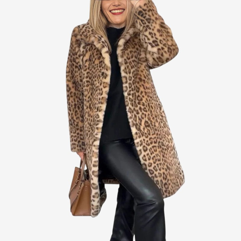 Manteau Femme Long Manches avec Col Montant et Capuchon