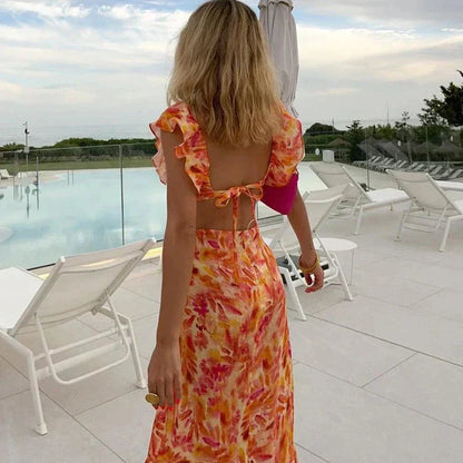 Robe Été Fleurs Dentelle Féminine