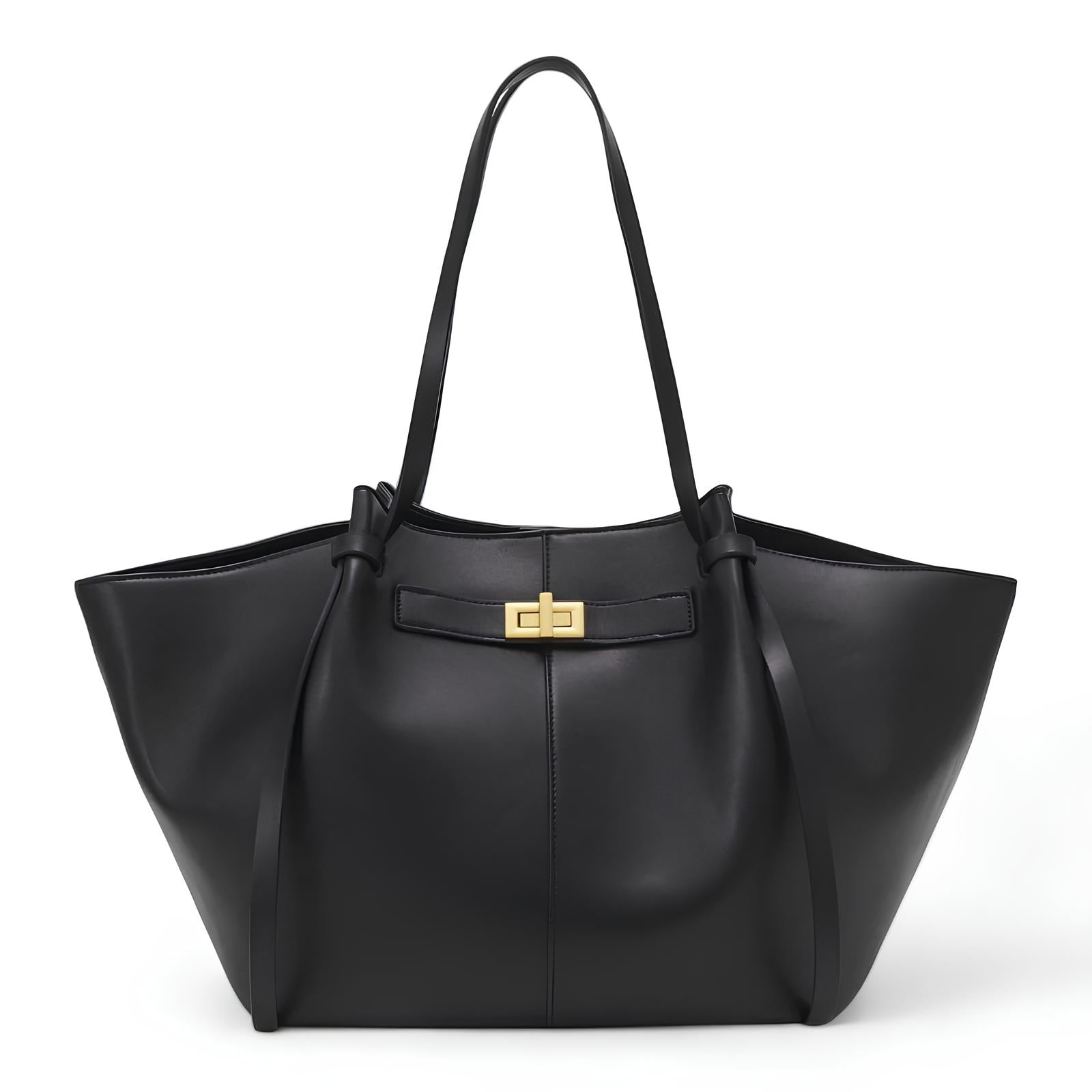 Sac à Main en Cuir Noir Élégant et Résistant - PanierRoyale
