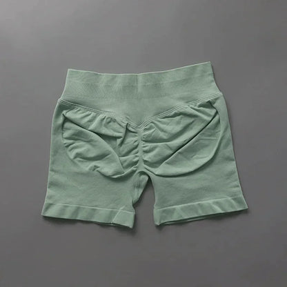 Short sport femme sans couture taille haute gainant