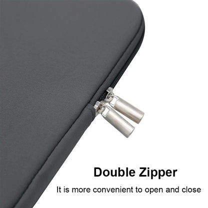 Housse ordinateur portable Matelassée Double fermeture zippée