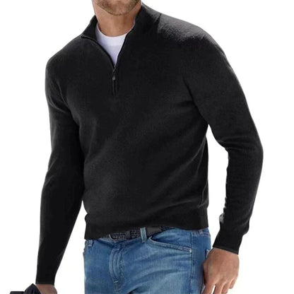 Pull Homme Zippé Chaud et Décontracté pour Hiver