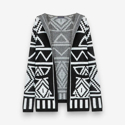 Cardigan Capuche Manches Longues Zippé Mode Hiver - PanierRoyale