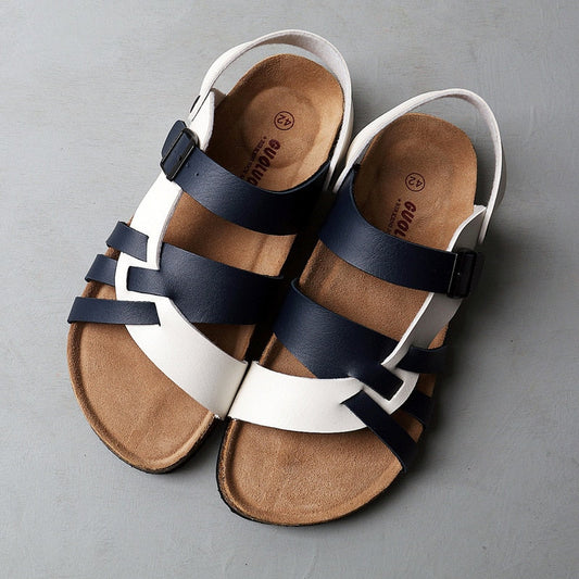 Sandales Femmes Confortables en Cuir avec Semelle Amortie pour Tous les Jours - PanierRoyale