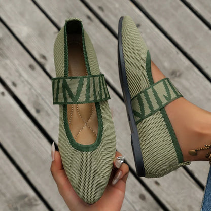 Chaussures Femmes Plates Noires Géométriques Chic