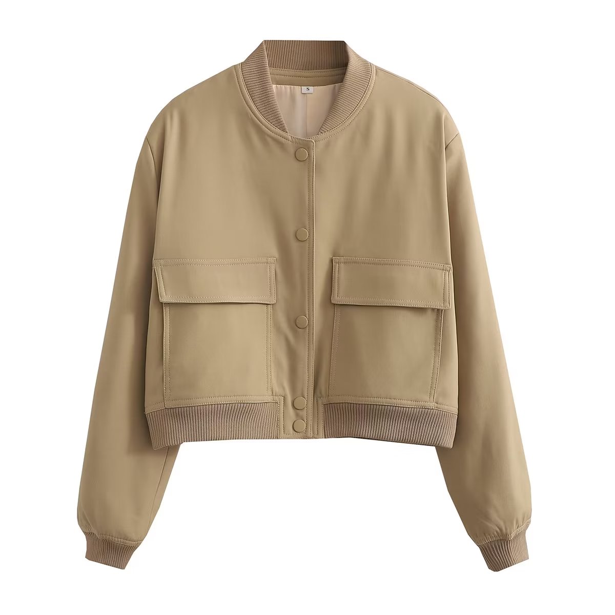 Veste femme courte avec poches, style décontracté pour tous les jours