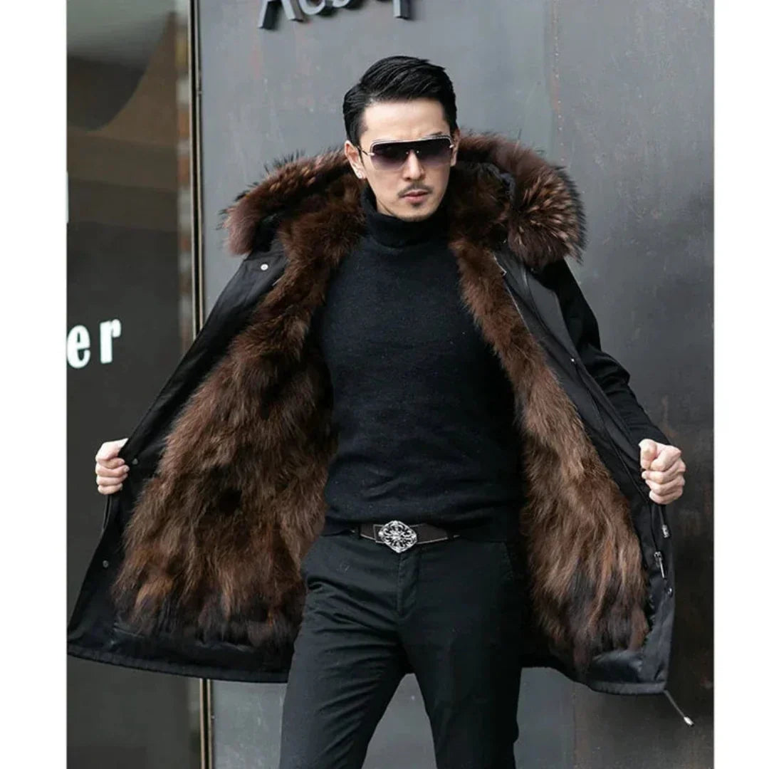 Veste Hivernale Homme avec Capuche et Doublure Chaude