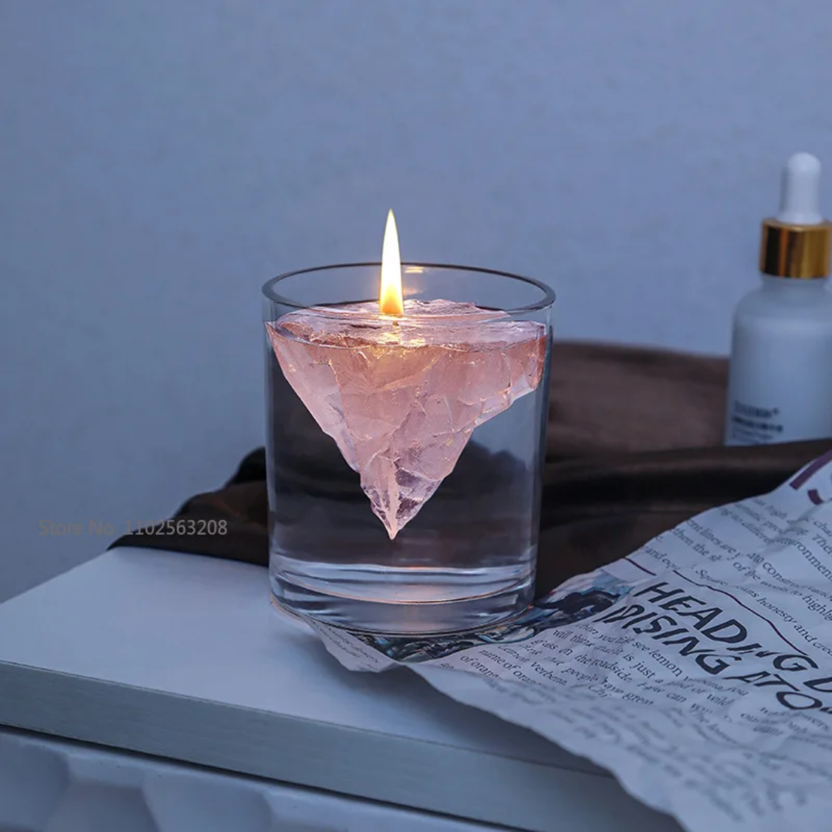 Bougies Décoratives Haut de Gamme en Verre Texturé