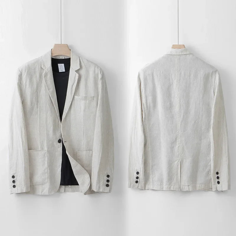 Blazer Lin Homme Léger Été