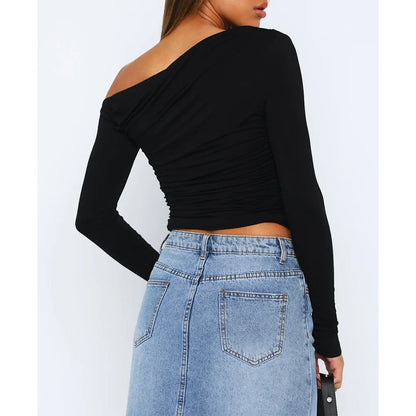 Top femme manches longues twisté chic et tendance