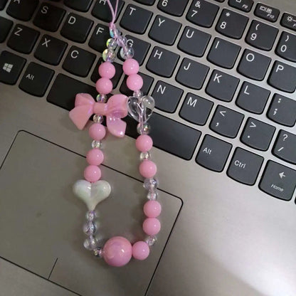 Dragonne téléphone Femme Perles Fait Main Décoration Fleur