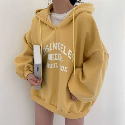 Sweat à Capuche Los Angeles Imprimé - Sport Chic et Confortable - BerlinGlamour