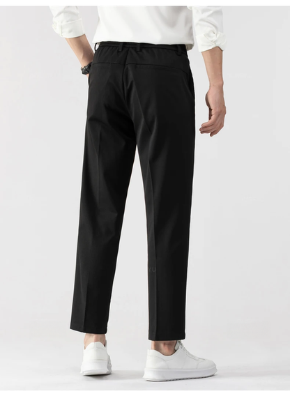 Pantalon Homme Beige Taille Haute Confort et Élégance