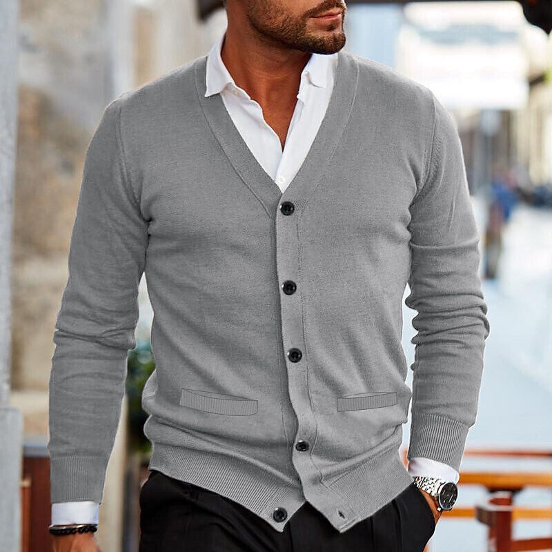Cardigan Femme Élégant V Décolleté Boutons