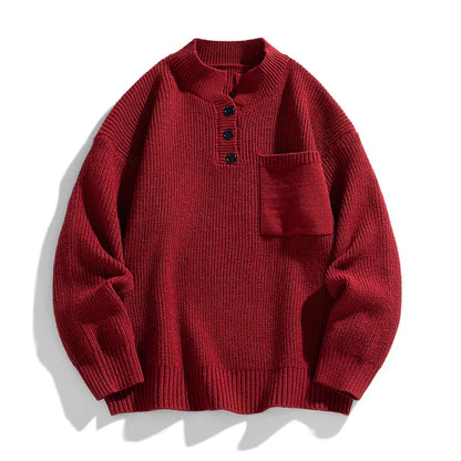 Pull Homme Hiver en Laine avec Boutons