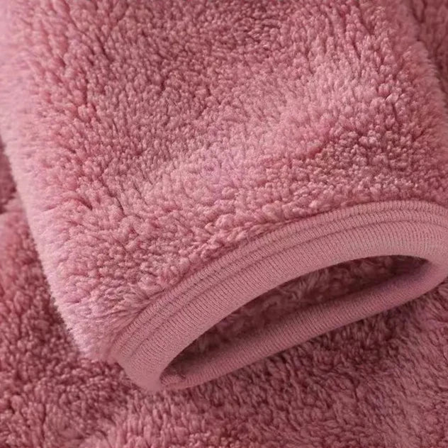 Blouson Hiver Femme Douillet avec Fermeture Éclair