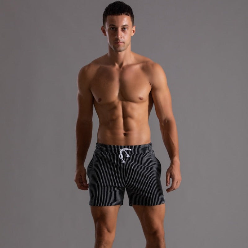 Shorts rayés homme confortable et léger