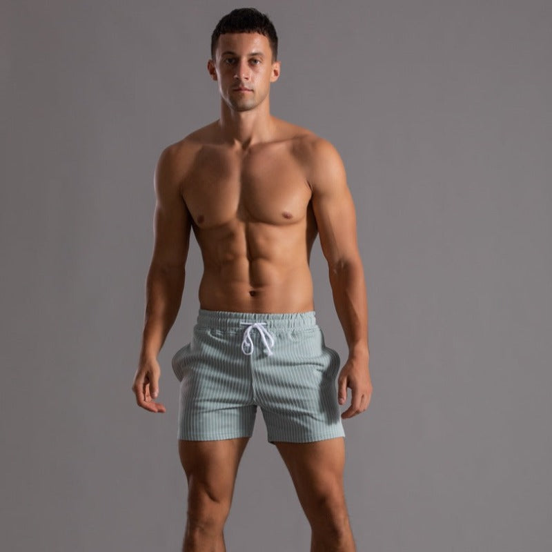 Shorts rayés homme confortable et léger