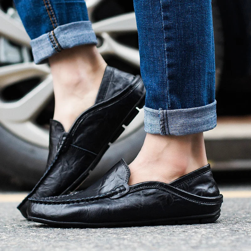 Mocassins Homme Cuir Italien Authentique