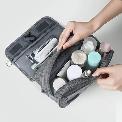 Trousse de toilette Unisexe Pliable avec Compartiments Suspendue