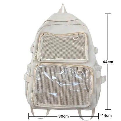 Sac à dos Femme Transparent Grande Capacité Multi-usage Voyage Sport