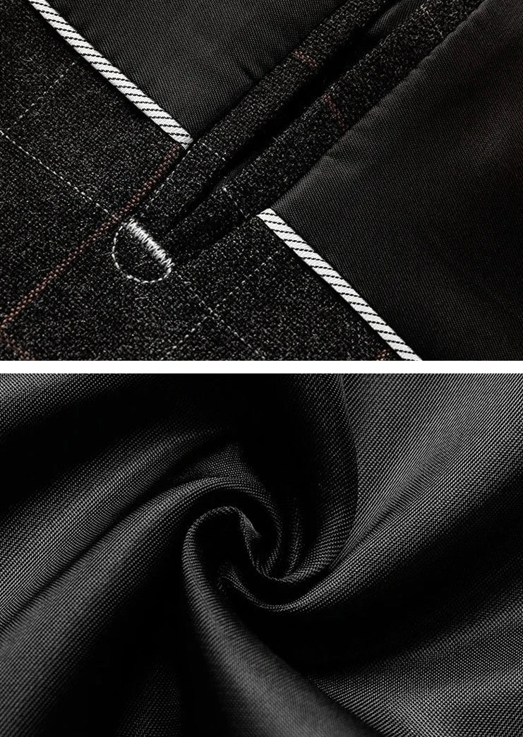 Blazer Noir à Carreaux Élégant pour Homme