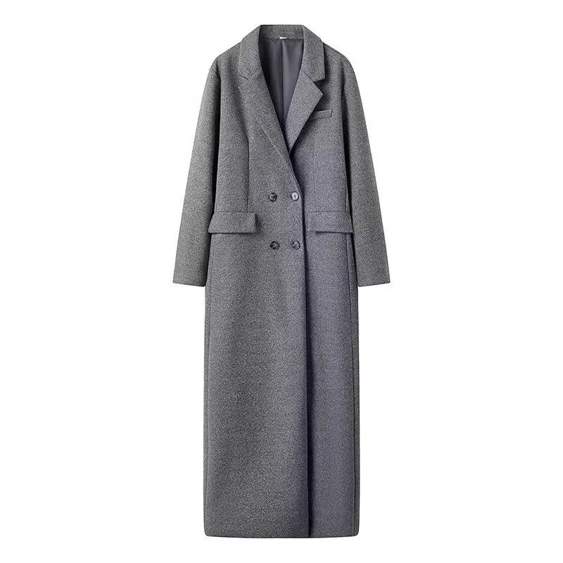 Manteau Femme Élégant Col Montant Fermeture Éclair pour Hiver
