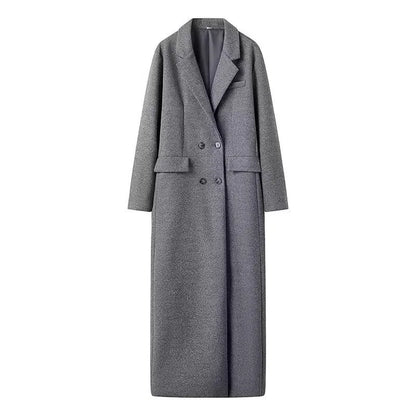Manteau Femme Élégant Col Montant Fermeture Éclair pour Hiver