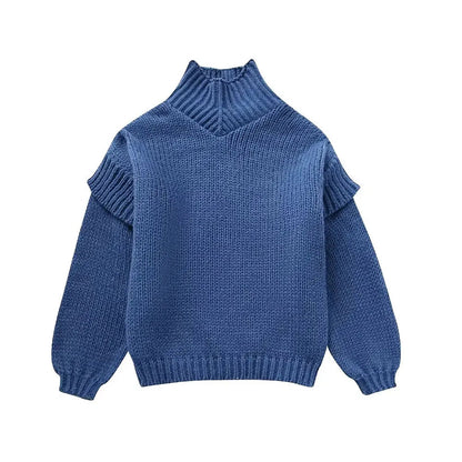Pull Grande Taille Col Roulé Chaud Hiver