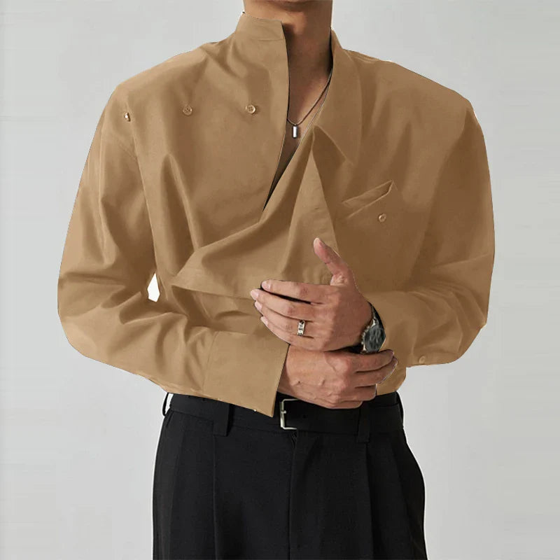 Chemise Coton Confort à Manches Longues pour Homme