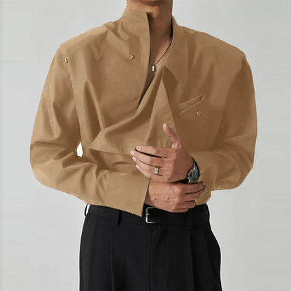 Chemise Coton Confort à Manches Longues pour Homme