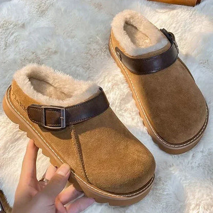 Sabots Femmes Hiver Chauffants et Légers en Doublure Peluche