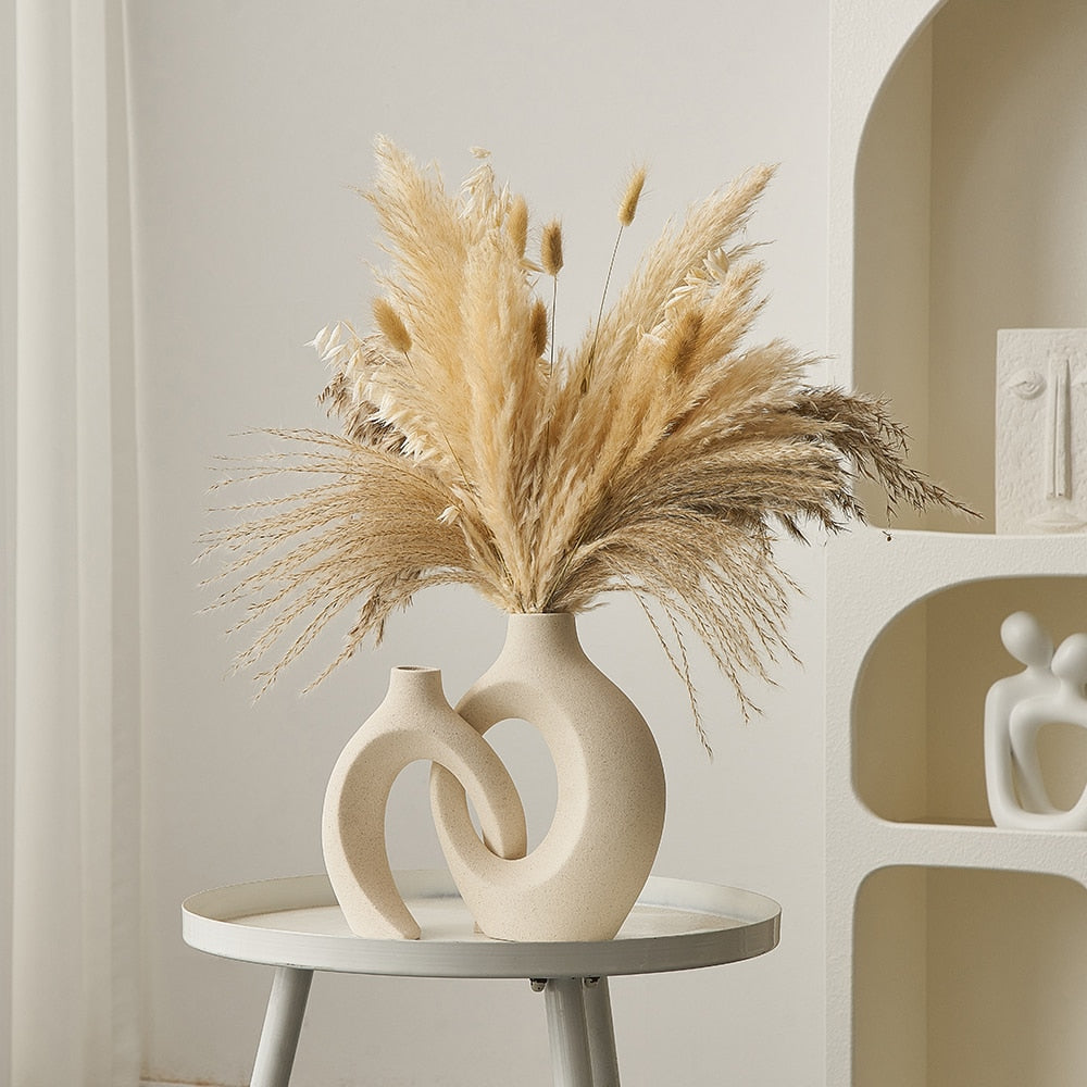Vase en Céramique Décoratif pour Fleurs Artificielles - PanierRoyale