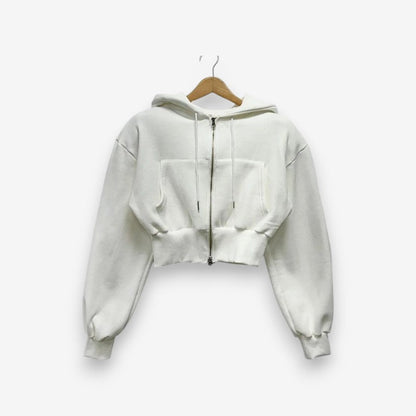 Veste Capuche Oversize avec Poches et Fermeture Éclair Longue - PanierRoyale
