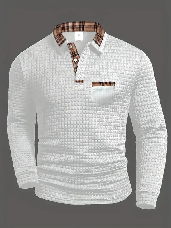 Polo Homme Coton Classique à Carreaux