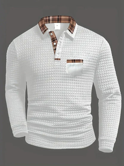 Polo Homme Coton Classique à Carreaux