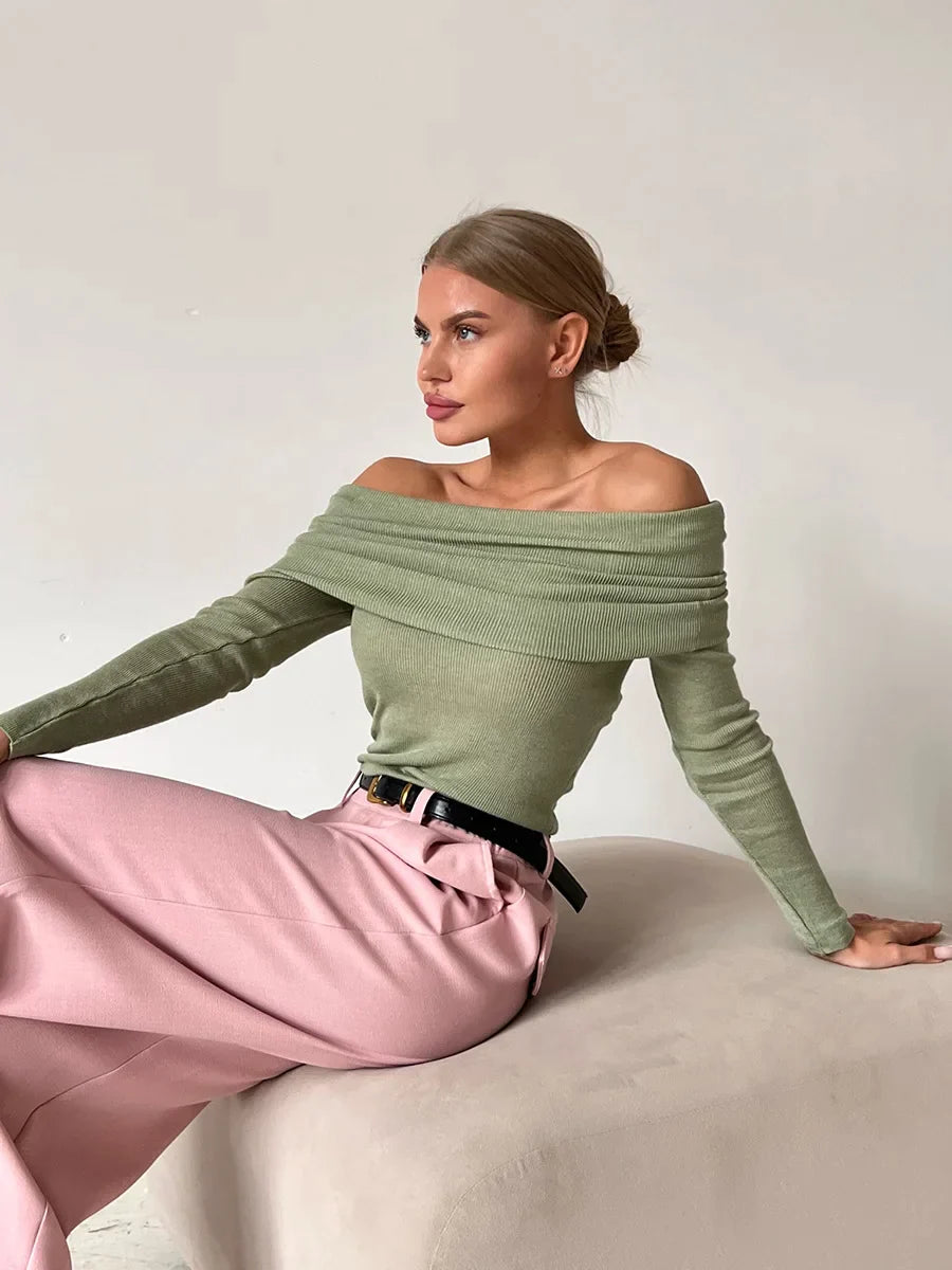 Robe Soirée Décolleté Profond à Manches Longues