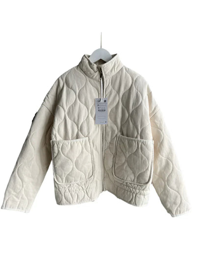 Veste Femme Matelassée Chaude Coupe Vintage