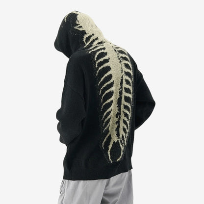 Sweat à capuche Streetwear Noir avec Impression Crâne - PanierRoyale