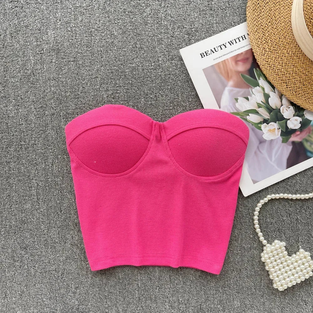 Bustier Top Push-up Corsage Féminin pour Femme
