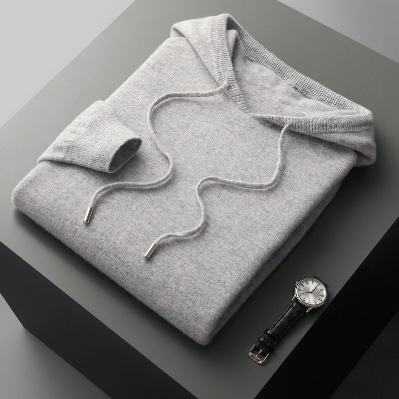 Sweat à capuche homme longues manches molletonné hiver