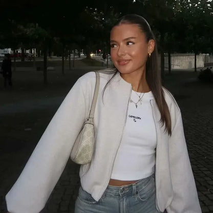 Veste femme zippée coupe ajustée - BerlinGlamour