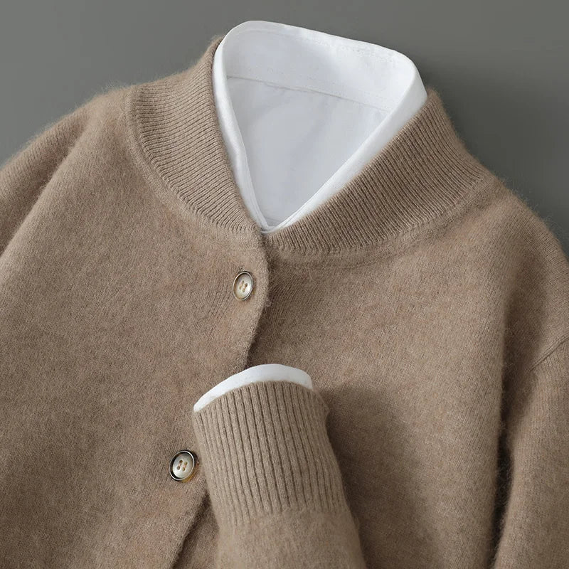 Cardigan Femme Tricot Doux à Boutons