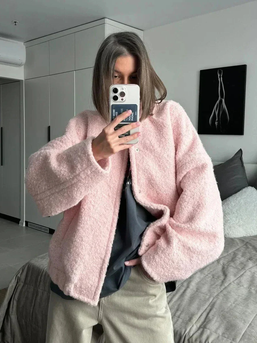 Veste Femme Hiver Chic à Manches Longues et Doublée - PanierRoyale